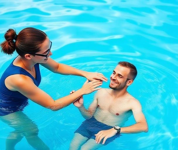 Nadador profesional bajo el agua en estilo libre